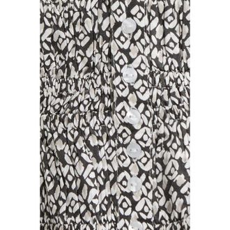Elan Smock Floral Print Cover-Up Minidress in Black Zina at Nordstrom, Size X-Small