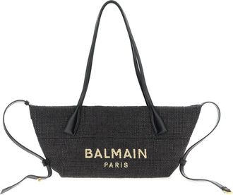 Balmain Track Tote Bag - Dames - Schoudertassen - Zwart - ONE Size - Leer - Tassen