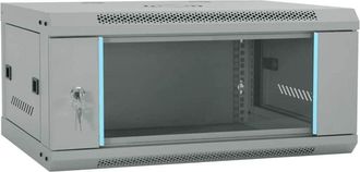 vidaXL Armadietto di rete Grigio 60 x 45 x 28 cm Acciaio - Vidaxl