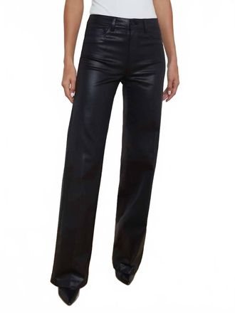 L'agence Clayton Coated Wide-Leg Jean In Noir