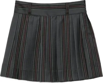 Enfants Riches Deprimes Striped Mini Pleated Skirt