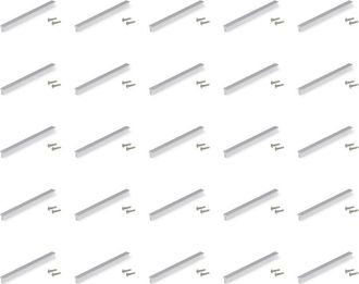 Emuca Lote De 25 Tiradores Para Mueble Algemesi, Intereje 160mm, Aluminio, Anodizado Mate - Emuca