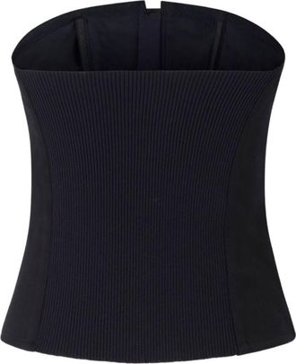 Pinko Dark Blue Strapless Top