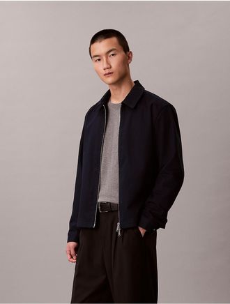 Calvin Klein Mens Cotton Relaxed Jacket - Blue - 2XL