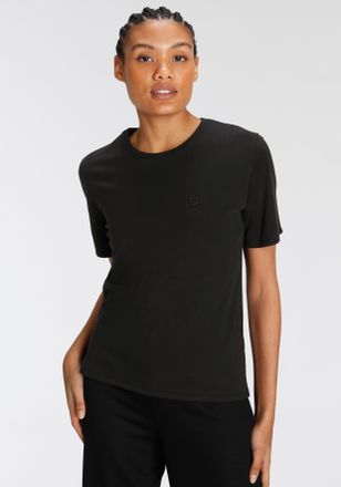 Timberland T-Shirt TIMBERLAND DUNSTAN Short-Sleeve Tee, Damen, Gr. XL, schwarz, Single Jersey, Obermaterial: 100% Baumwolle, Rundhals, Shirts T-Shirt