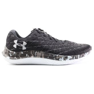 Under Armour Flow Velociti Wind RFCamo Synthetic Textile Mens Low Top Trainers - Black Grey - Size:UK 7.5