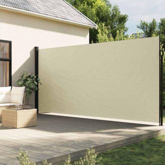 vidaXL Toldo Lateral Retr&aacute;ctil Crema 200x600 Cm Vidaxl