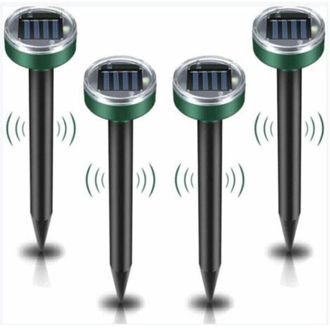 OEM Repelente Solar De Topos De 4 Piezas, Repelente Ultras&oacute;nico De Plagas - Control De Topos Con Clasificaci&oacute;n De Impermeabilidad Ip44, Repelente De Topos