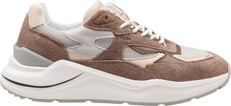 D.A.T.E. D. A.T. E. Fuga Mesh And Suede Running Sneakers, Sand And Ivory