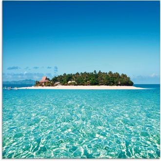 Artland Glasbild »Verblüffende Fiji Insel und klares Meer« Gewässer 1 Stk. tlg. in verschiedenen Grössen