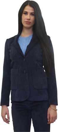 Emme Di Marella Emme DI Marella, Dames, Jassen, Blauw, Maat: M Corduroy