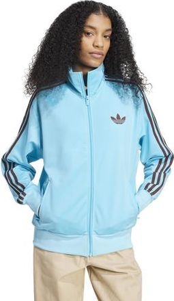 adidas Womens Originals adicolor Firebird Track Top - Auburn/Blue Size L