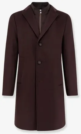 Corneliani Abrigo de botonadura sencilla - Coats - Hombre - Marr&oacute;n - XL
