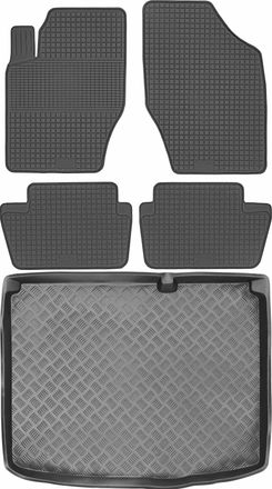 OEM Juego De Alfombrillas De Goma Para Peugeot 307 Hatchback (2001-2013) + Alfombrilla Para El Maletero