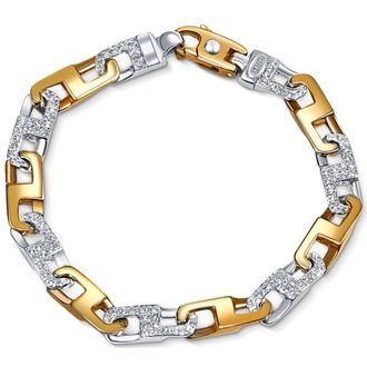 Pompeii3 Mens 14k Gold (45gram) or Platinum (72gram) 8.5mm Diamond Bracelet 8.5