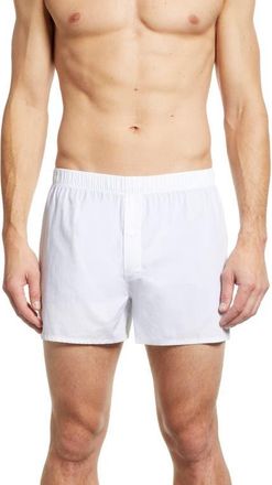 Hanro Fancy Cotton Boxers in White at Nordstrom, Size X-Large