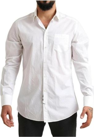 Dolce & Gabbana Camicia Elegante in Cotone - - Shirts - Uomo - Bianco - M