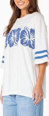 Roxy Game Day Oversize Graphic T-Shirt in Cloud Dancer at Nordstrom, Size X-Small