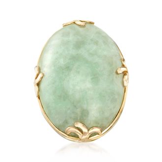 Ross-Simons Red Jade Ring in 18kt Gold Over Sterling