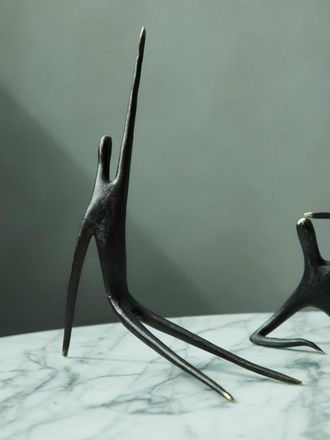 Carl Aub&ouml;ck Athlete Brass Sculpture