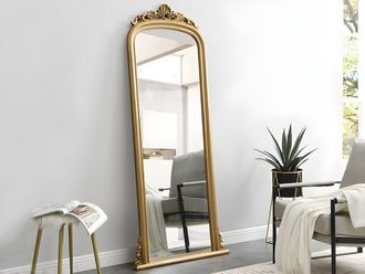 Vente-Unique Large Mirror - Paulownia Wood - H 180 Cm - Gold - MERRY