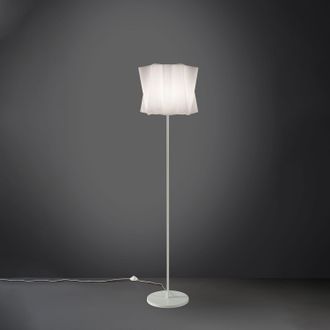 Linea Zero Linea Zero - Piantana Base E Stelo In Metallo Folio Paralume Bianco Diametro 40x H164 Cm