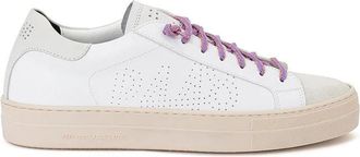 P448 Witte leren sneaker - Dames - Sneakers - Wit - 36 EU - Leer - Schoenen