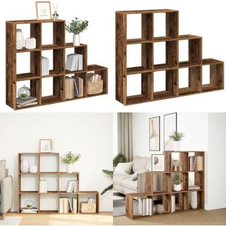 vidaXL Libreria a 3 Ripiani Legno Vecchio 137,5x29x103,5 cm Truciolato - Scaffale con scomparti cubici - Libreria divisoria