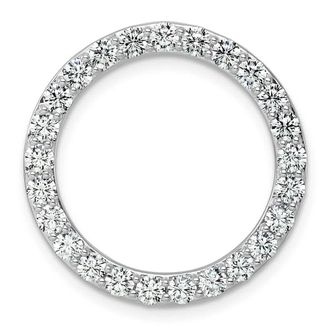 Diamond2Deal 14k White Gold Lab Grown Diamond Pendant (2ct, VS, G-H)
