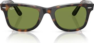 Ray-Ban Sunglasses Rb2140 14134 E Wayfarer Dark Brown/Green Unisex