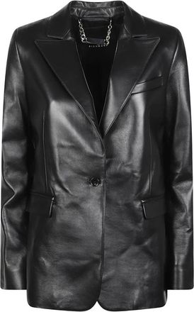 John Richmond Dames, Jassen, Zwart, Maat: XS Leer