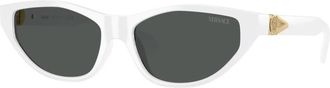 Versace Zonnebril - Dames - Zonnebrillen - Wit - 55 MM - Accessoires