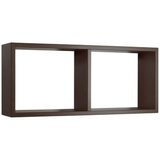 OEM Estante Rectangular De Pared 2 Compartimentos Mod. Morgana Wengue