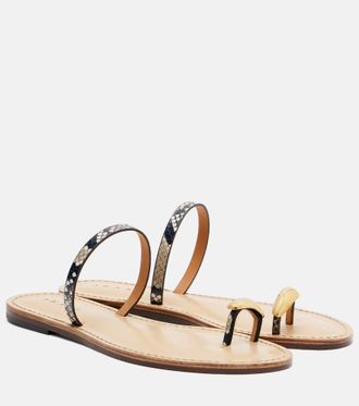 Amanu Studio Kibera snake-effect leather sandals