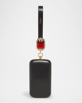 Givenchy Show Crystal-Embellished Minaudiere in Nappa Leather