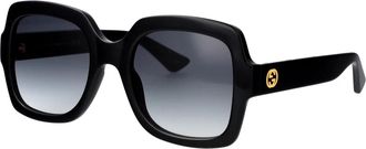 Gucci Oversized Square Zonnebril - Dames - Zonnebrillen - Zwart - 54 MM - Accessoires