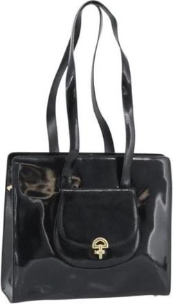 Celine Pre-owned Vintage Enamel Tote - unisex - Vintage Schoudertas - Zwart - ONE Size - Vintage