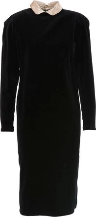 Versace Abito midi in velluto - Nero