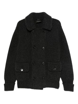 Roberto Collina double-breasted patch-pocket cardigan - men - Fabric - 46 - Grey
