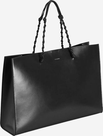 Jil Sander Womens Leather Tote Bag Black Shoulder