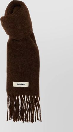 Jacquemus fringed wool-blend scarf