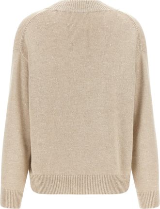 Brunello Cucinelli Womens Beige Cashmere Cardigan Clothing