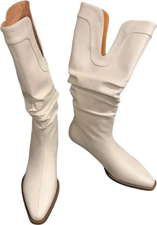 Generic Womens Metallic Over The Knee Boots Pointed Toe Platform Party Boots