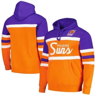 Mitchell & Ness Mens Mitchell & Ness Orange/Purple Phoenix Suns Head Coach Pullover Hoodie at Nordstrom, Size 4X-Large