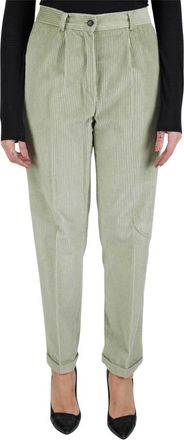 Kiton Velvet Trousers - female - Kiton - Slim-fit Trousers - Green - 2XL - Trousers