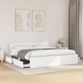 vidaXL vidaXL Giroletto con Testiera senza Materasso Bianco 180x200 cm