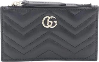 Gucci Pre-owned Wallets, female, Black, Size: ONE SIZE Pre-owned Leather Double G Coin Case Wallet