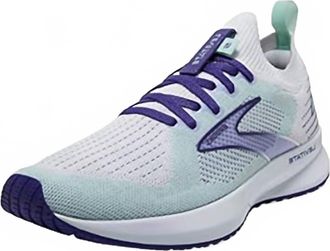 Brooks Womens Levitate Stealthfit 5 Running Shoes In White/navy Blue/yucca