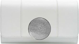 Perrin Paris Le Disque Clutch Strass in White /Strass at Nordstrom