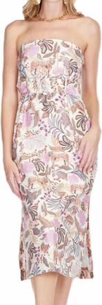 Jade Yoga Jungle Tiger Belted Tube Dress In Pink